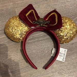 Disney Red and Gold Sequin Minnie Mouse Ears